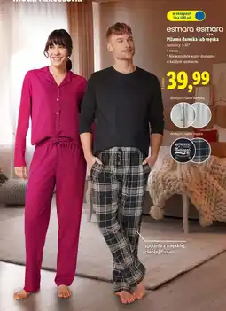 Lidl Esmara piżama damska lub męska oferta