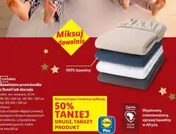 Lidl Bawełniane prześcieradło z flaneli lub dżerseju oferta