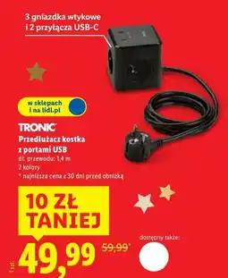 Lidl Przedłużacz kostka z portami USB oferta