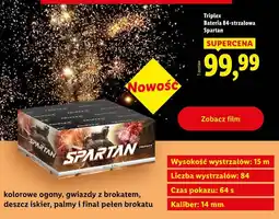 Lidl Triplex, bateria 84-strzałowa Spartan oferta