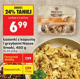 Biedronka Łazanki z kapustą i grzybami Nasze Smnaki, 450 g oferta