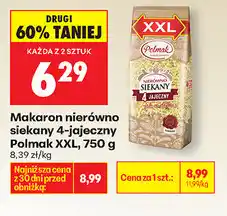 Biedronka Makaron nierówno siekany 4-jajeczny Polmak XXL, 750 g oferta