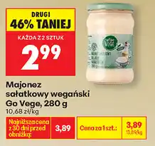 Biedronka Majonez sałatkowy wegański Go Vege, 280 g oferta