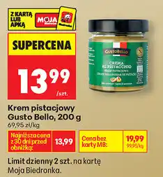 Biedronka Krem pistacjowy Gusto Bello, 200 g oferta