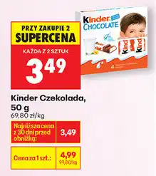 Biedronka Kinder Czekolada, 50 g oferta