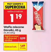 Biedronka Wafle mleczne Góralki, 45 g oferta