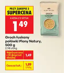 Biedronka Groch łuskany, połówki Plony Natury, 500 g oferta