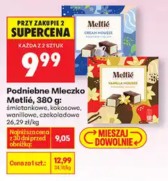 Biedronka Podniebne Mleczko Meltié, 380 g oferta
