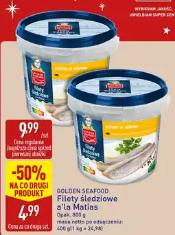 ALDI Filety śledziowe a'la Matias solone w zalewie Golden Seafood oferta