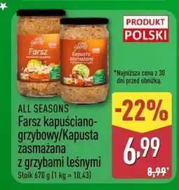 ALDI Kapusta zasmażana z grzybami leśnymi ALL SEASONS oferta