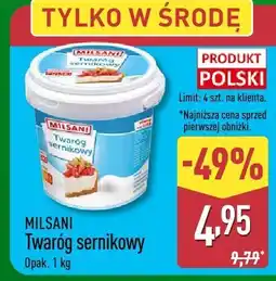 ALDI Twaróg sernikowy MILSANI oferta