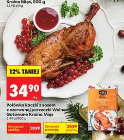 Biedronka Połówka kaczki z sosem z czarnej porzeczki Wolno Gotowane Kraina Mięs oferta