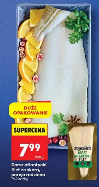 Dorsz atlantycki filet ze skórą, porcja rodzinna Superfish