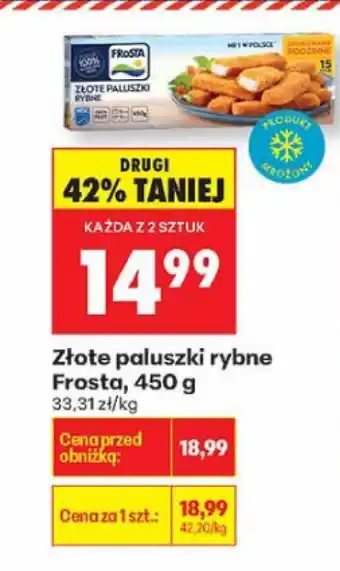 Złote paluszki rybne, 450 g Frosta