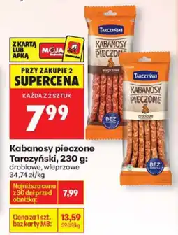 Biedronka Kabanosy pieczone drobiowe, 230 g Tarczyński oferta