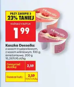 Biedronka Kaszka z sosem truskawkowym Dessella oferta