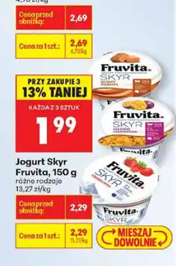 Biedronka Jogurt Skyr różne rodzaje Fruvita oferta