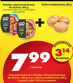 Biedronka Zestaw: Sałatka rybna proteinowa Go Active + bułka śniadaniowa Biedronka oferta