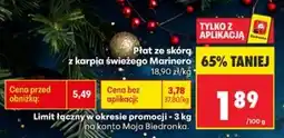 Biedronka Płat ze skórą z karpia świeżego Marinero oferta
