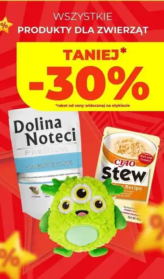 Wszystkie produkty dla zwierząt -30% taniej