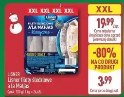 ALDI Filety śledziowe matjas Lisner oferta