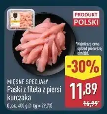 ALDI Paski z fileta piersi kurczaka Mięsne Specjały Zawsze Świeże (Aldi) oferta