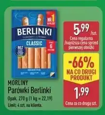 ALDI Parówki classic Morliny Berlinki oferta