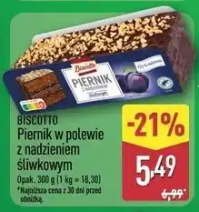 ALDI Piernik w polewie z nadzieniem śliwkowym Biscotto oferta