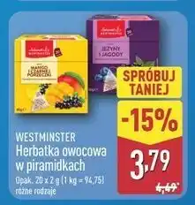 ALDI Herbata mango z czarnej porzeczki Westminster oferta