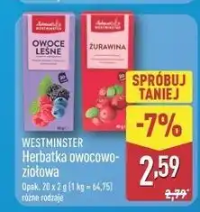 ALDI Herbata żurawina Westminster oferta