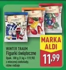 ALDI Figurki czekoladowe zawieszki Wintertraum oferta