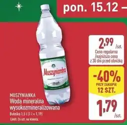ALDI Woda niegazowana Muszynianka oferta