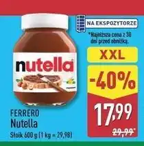 ALDI Krem czekoladowo-orzechowy Nutella oferta