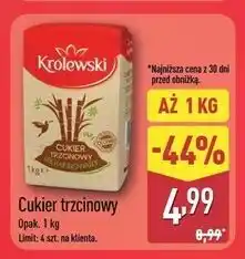 ALDI Cukier trzcinowy nierafinowany Królewski oferta