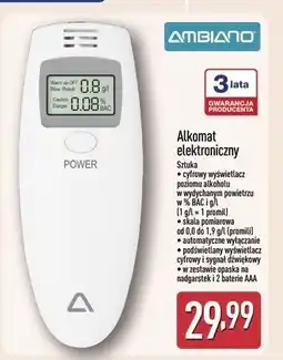 ALDI Alkomat cyfrowy Ambiano oferta
