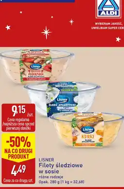 ALDI Lisner Filety śledziowe w sosie (różne rodzaje) oferta