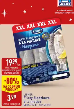 ALDI Lisner Filety śledziowe a'la matjas oferta