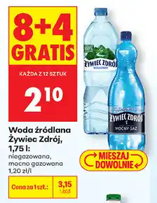 Biedronka Woda źródlana, Żywiec Zdrój, 1,75 L (8+4) oferta