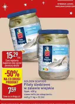 ALDI GOLDEN SEAFOOD Filety śledziowe w zalewie wiejskie oferta