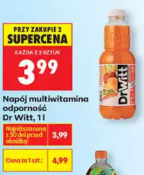 Biedronka Napój multiwitamina odpornność Dr Witt, 1 L oferta