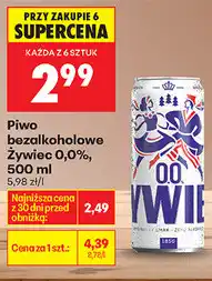 Biedronka Piwo bezalkoholowe Żywiec 0,0% 500 ml oferta