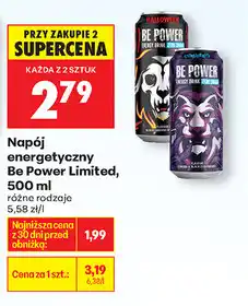 Biedronka Napój energetyczny Be Power Limited, 500 ml oferta