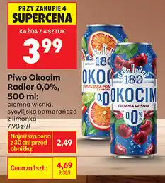 Biedronka Piwo Okocim Radler, 0,0% 500 ml oferta