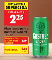 Biedronka Piwo jasne pełne Kustosz, 500 ml oferta