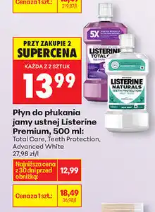 Biedronka Płyn do płukania jamy ustnej Listerine Premium, 500 ml oferta