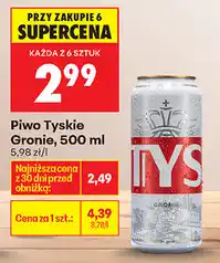 Biedronka Piwo Tyskie Gronie, 500 ml oferta