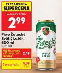 Biedronka Piwo Žatecký Světlý Ležák, 500 ml oferta