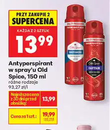 Biedronka Antyperspirant w spray'u Old Spice, 150 ml oferta
