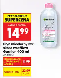 Biedronka Płyn micelarny 3w1 skóra wrażliwa Garnier, 400 ml oferta