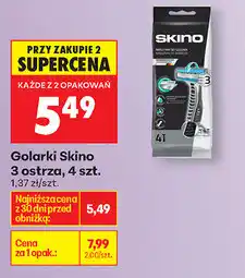 Biedronka Golarki Skino 3 ostrza, 4 szt oferta